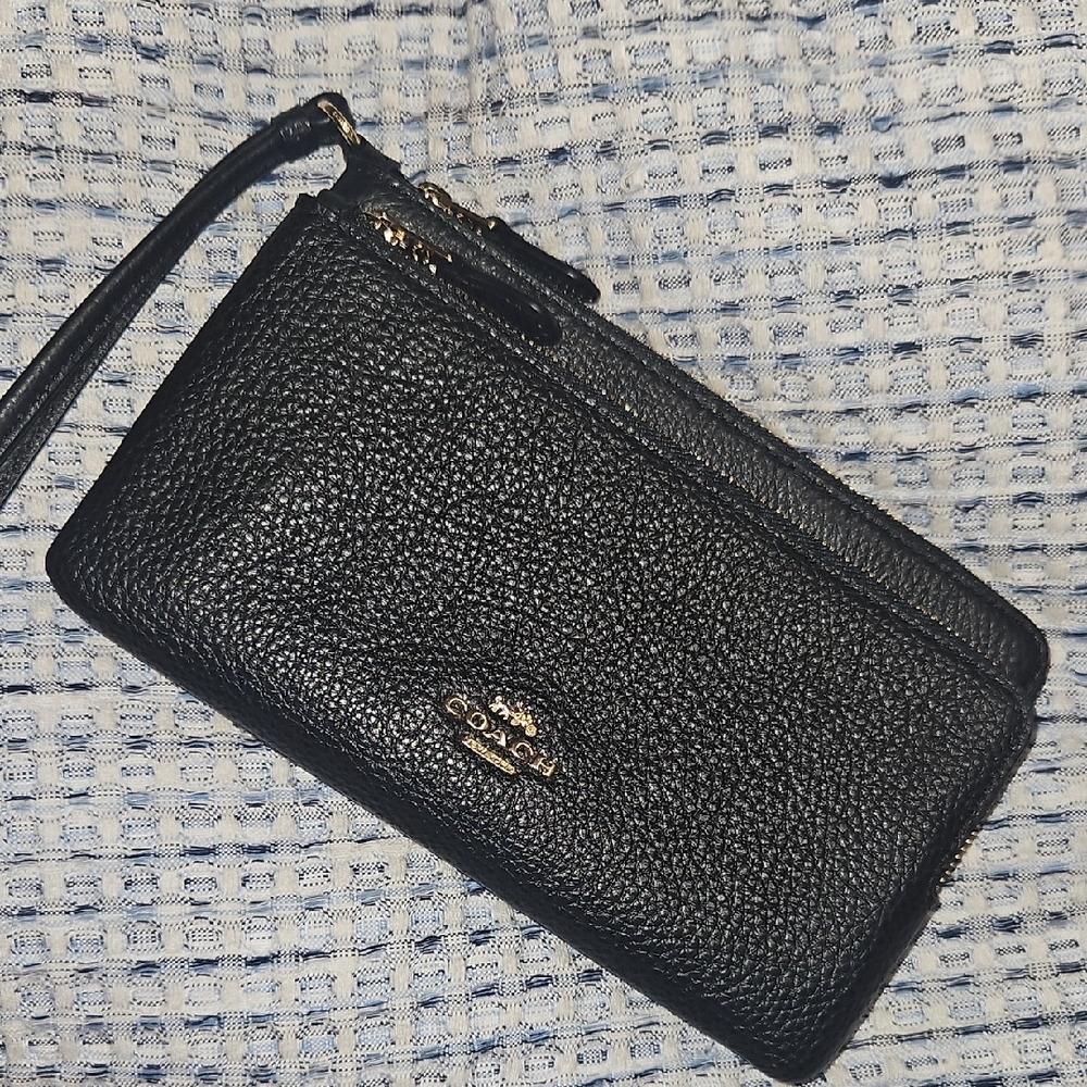 NWT Coach Black Wristlet
